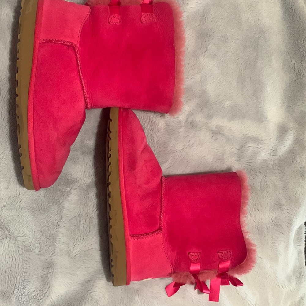 UGG Pink Bailey Bow Boots